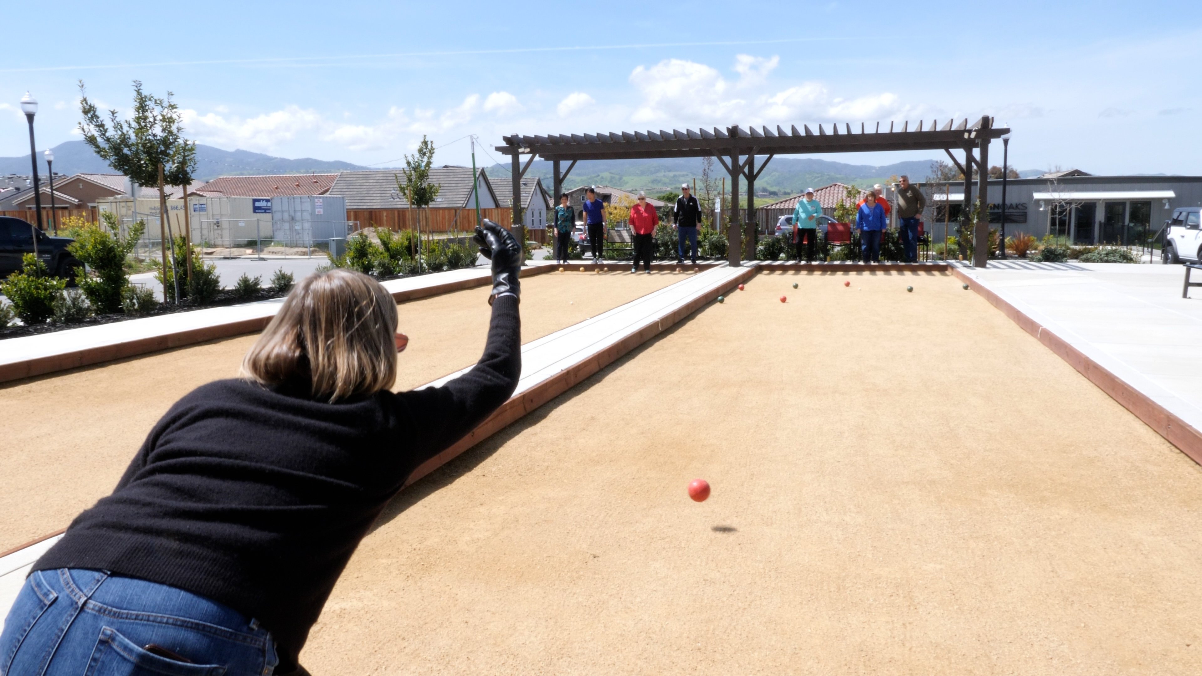 playing Bocce at the Cannery Club