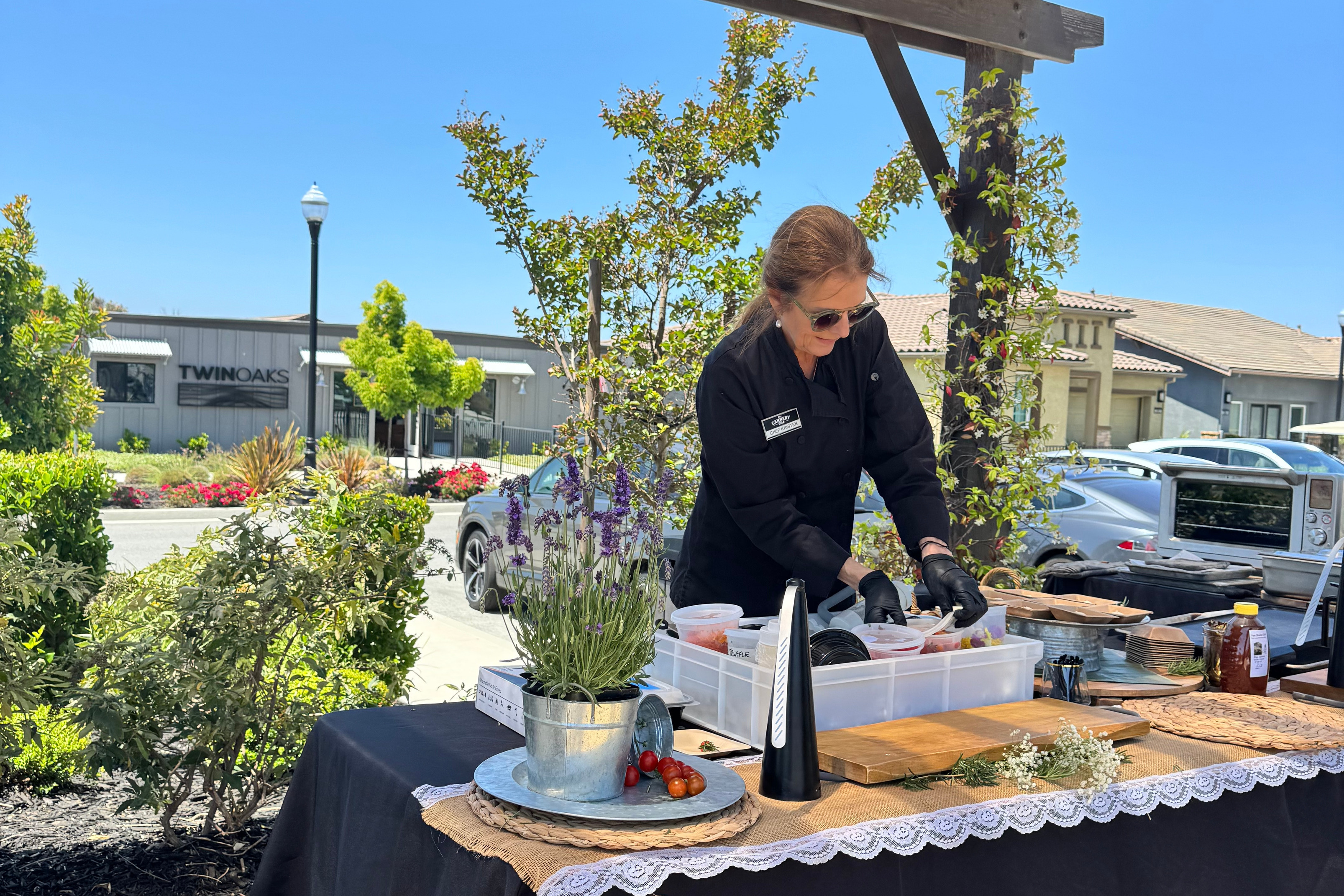 Chef prepping at Twin Oaks